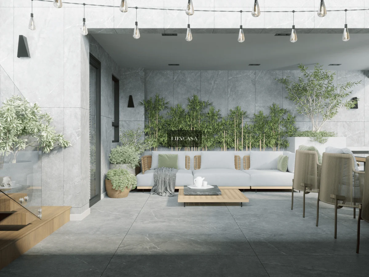 Mẫu gạch giả đá ốp sân thượng chống nóng