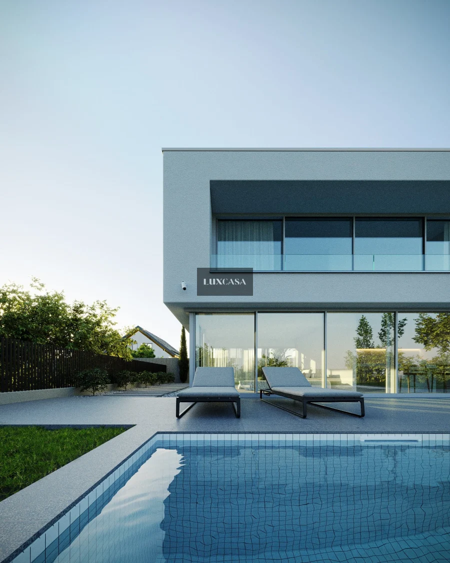 Mẫu gạch ốp tường giả đá ngoài trời đẹp phối cùng gạch sân vườn màu xám đem lại cảm giác sang trọng và hiện đại