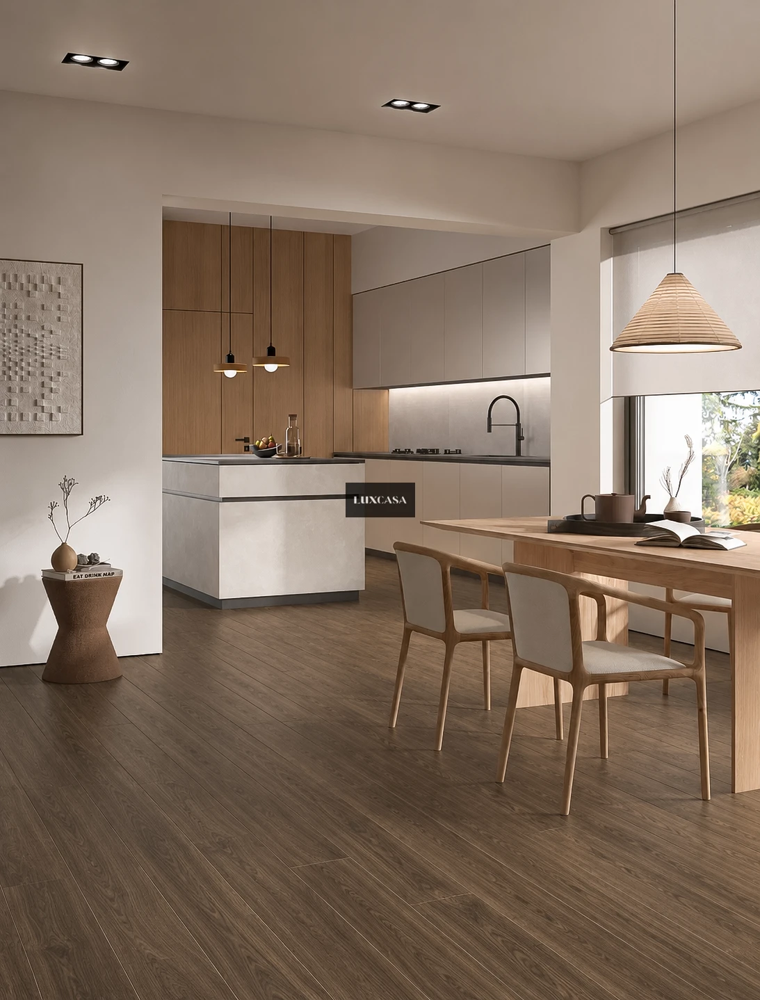 Gạch lát phòng ăn giả gỗ 15x90 1590LU159011.2