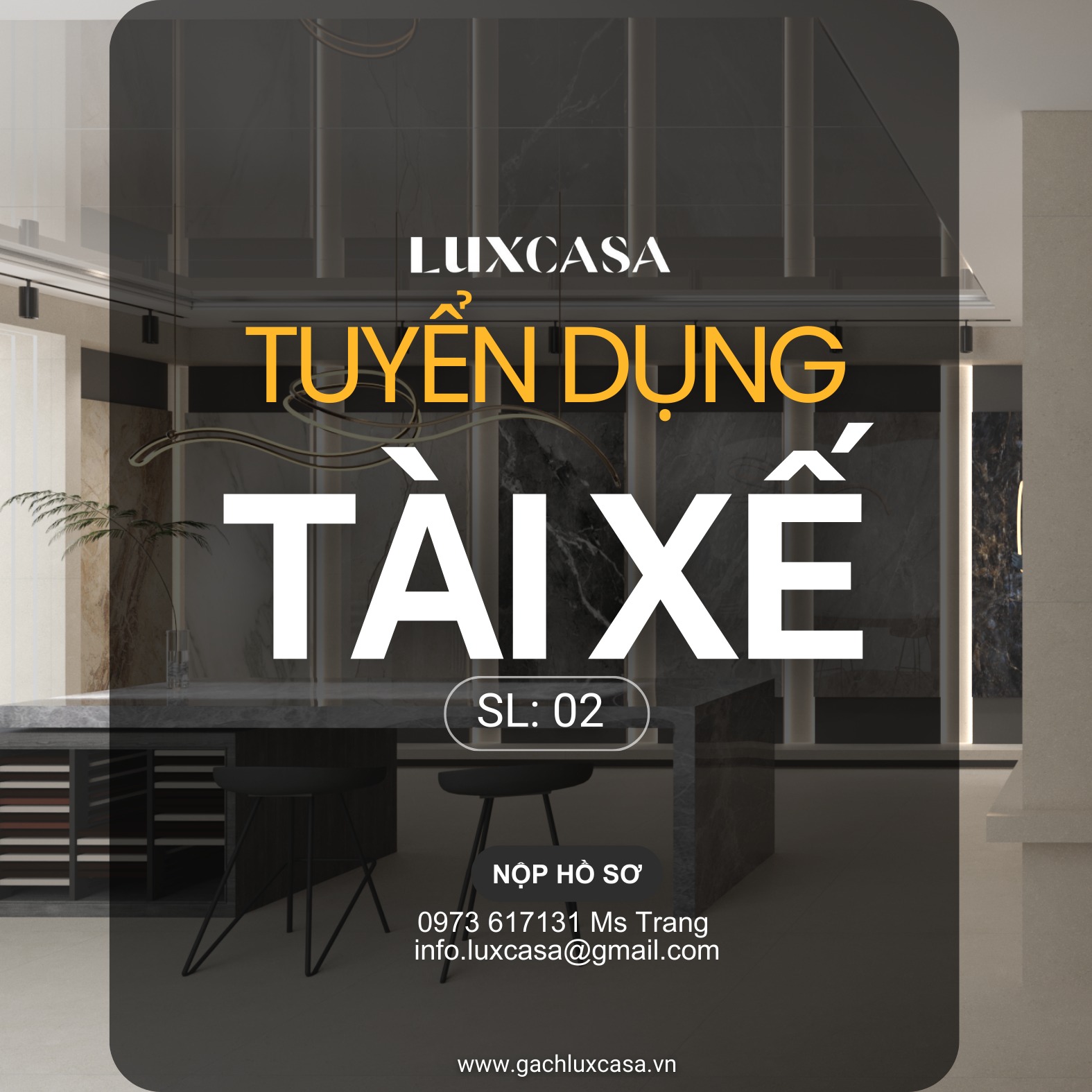 Luxcasa tuyển dụng tài xế xe tải