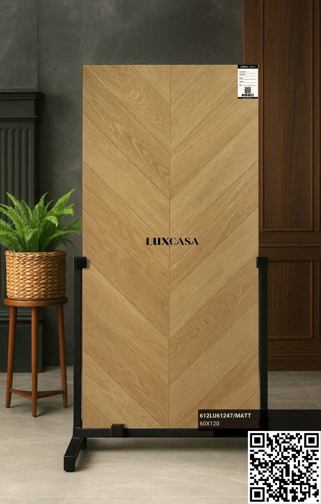 GẠCH GIẢ GỖ XƯƠNG CÁ 60x120 612LU126147