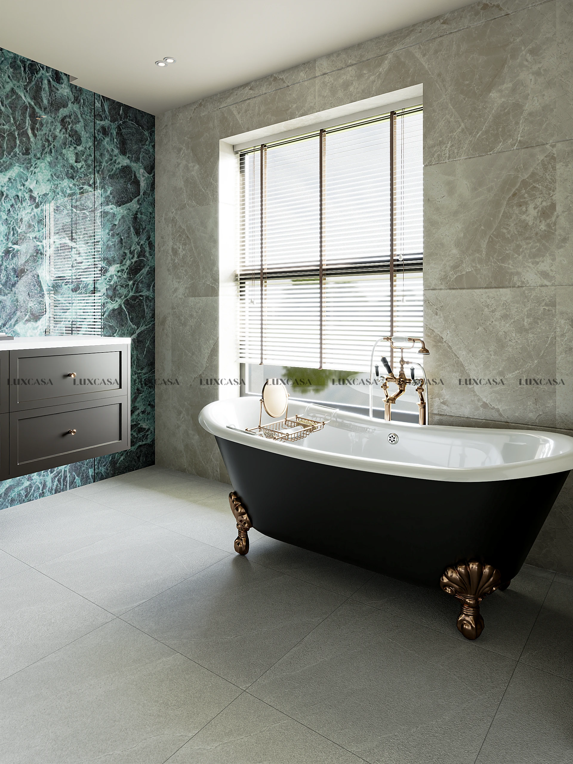 Mẫu gạch ốp nhà vệ sinh 60x120 612LUTU6011201S