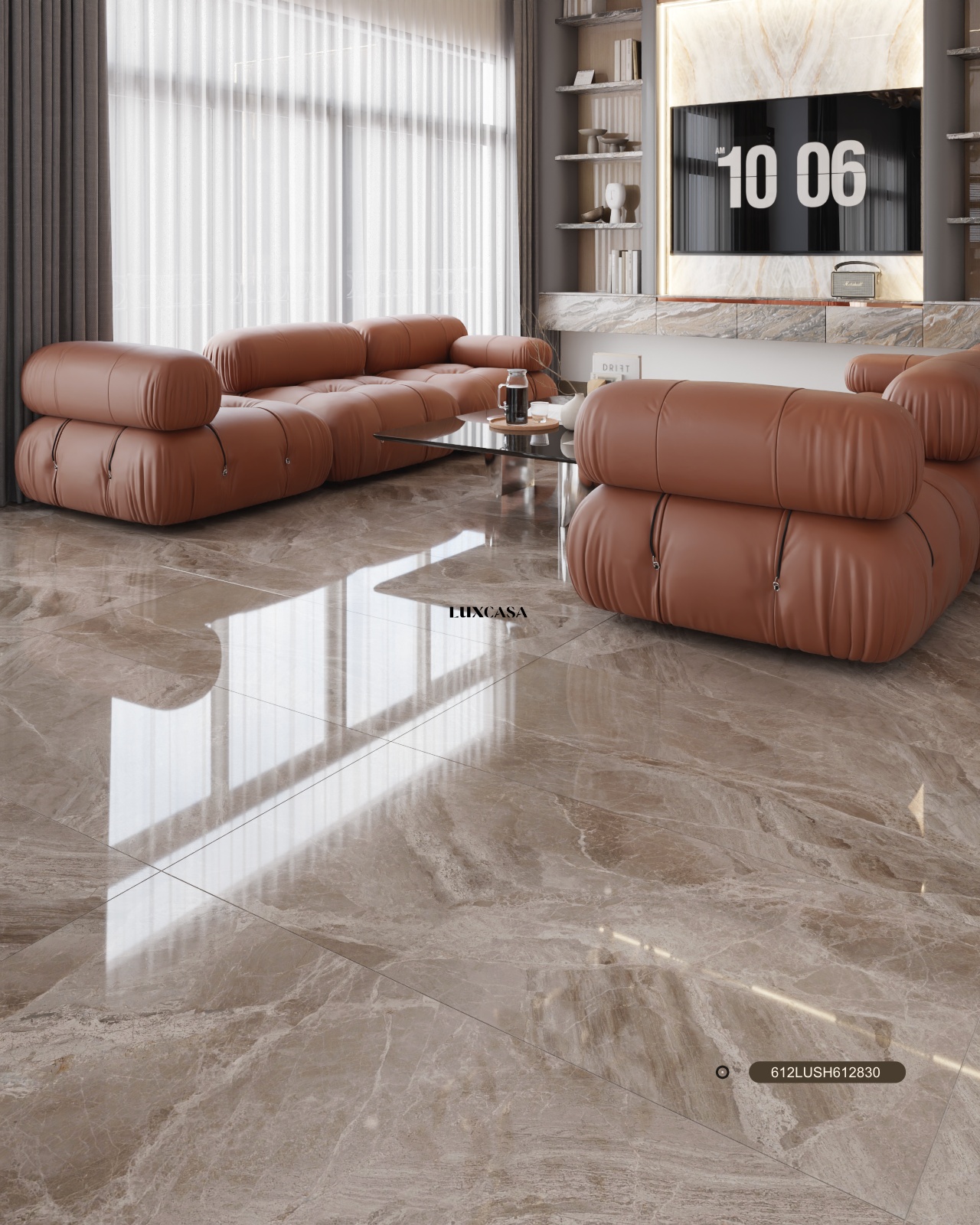 GẠCH LÁT NỀN PHÒNG KHÁCH 60×120 612LUSH612830