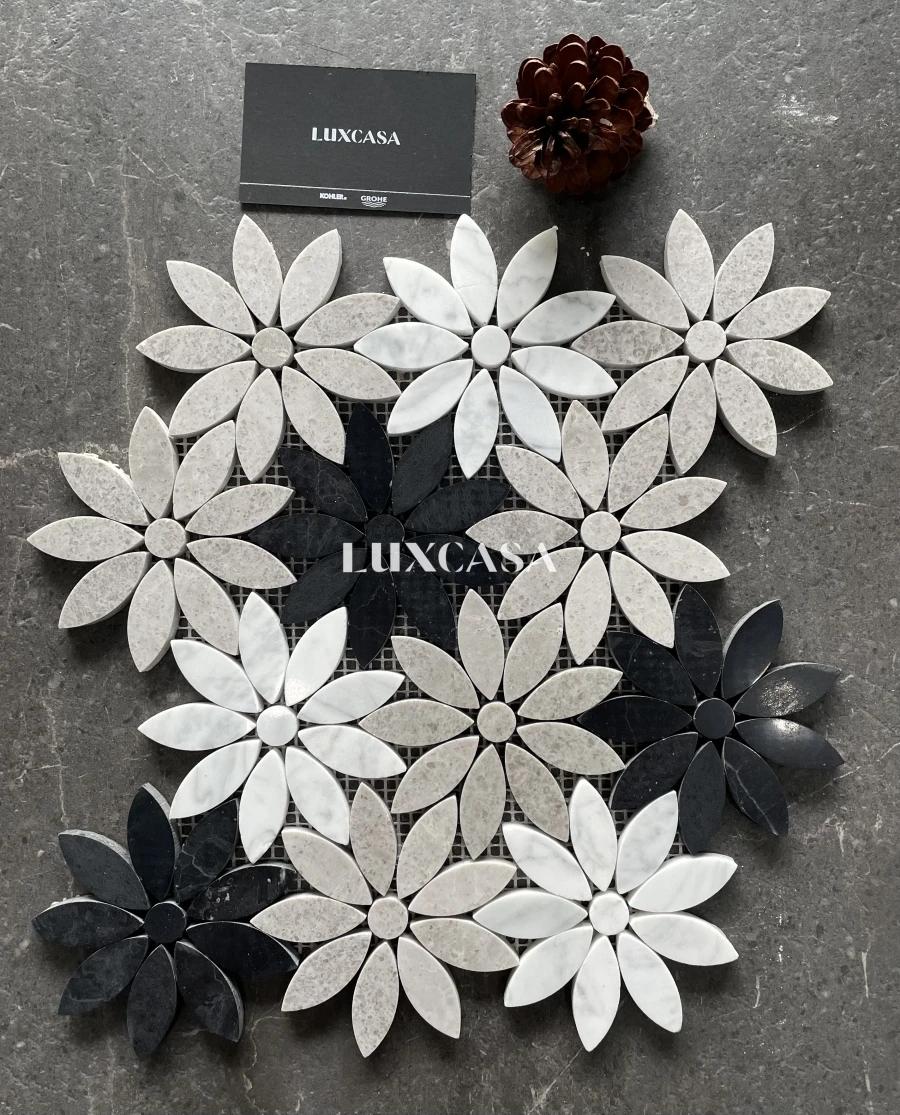 GẠCH MOSAIC ĐÁ HÌNH BÔNG HOA JB3040