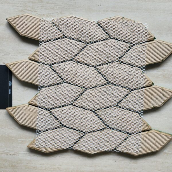 GẠCH MOSAIC HÌNH CHIẾC LÁ MÀU XANH LM-01G