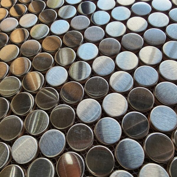 GẠCH MOSAIC KIM LOẠI TRÒN BI RAL003