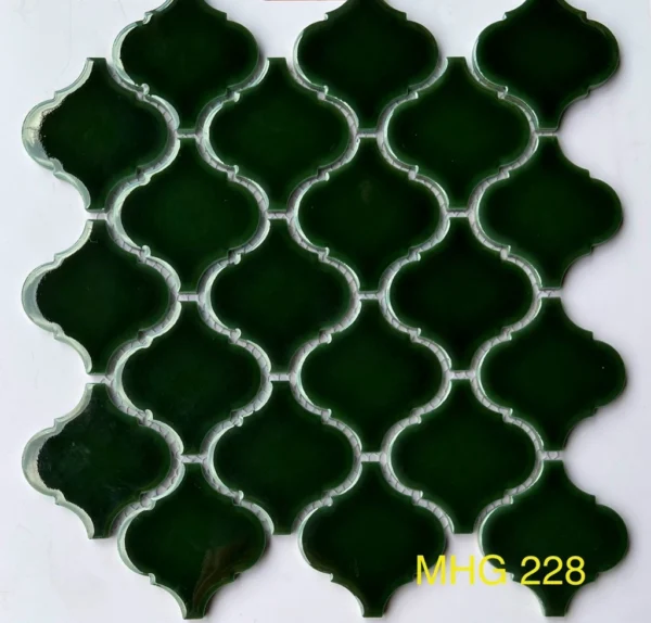 GẠCH MOSAIC LỒNG ĐÈN XANH ĐẬM MGH228