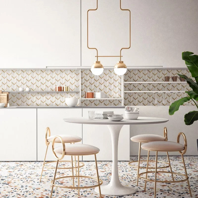 Gạch mosaic mũi tên LU3239XCSYLI ốp bếp