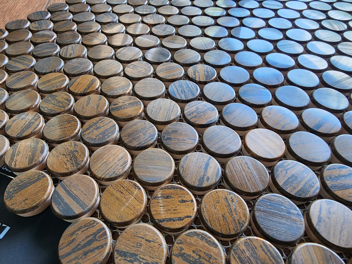 GẠCH MOSAIC XÀ CỪ TRÒN BI RAL005