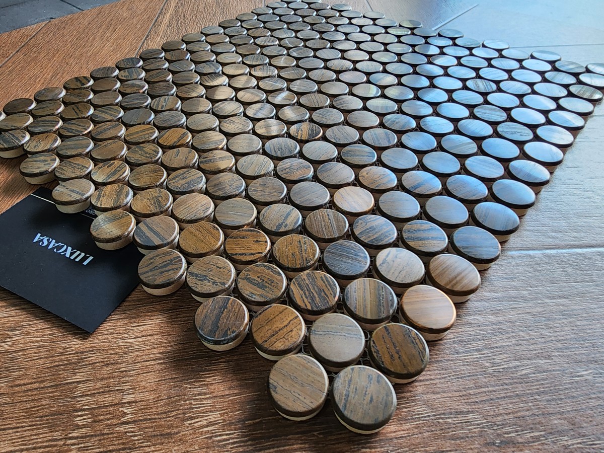 GẠCH MOSAIC XÀ CỪ TRÒN BI RAL005