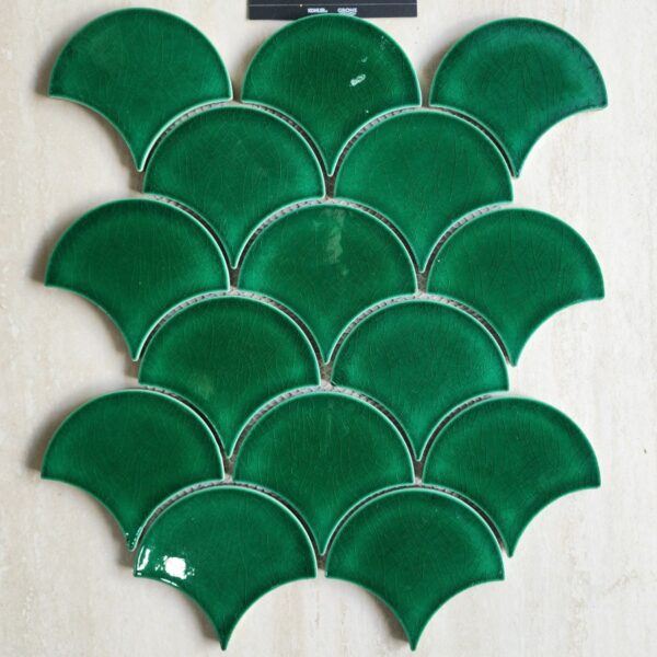 GẠCH MOSAIC XANH ĐẬM MEN RẠN Y22-4