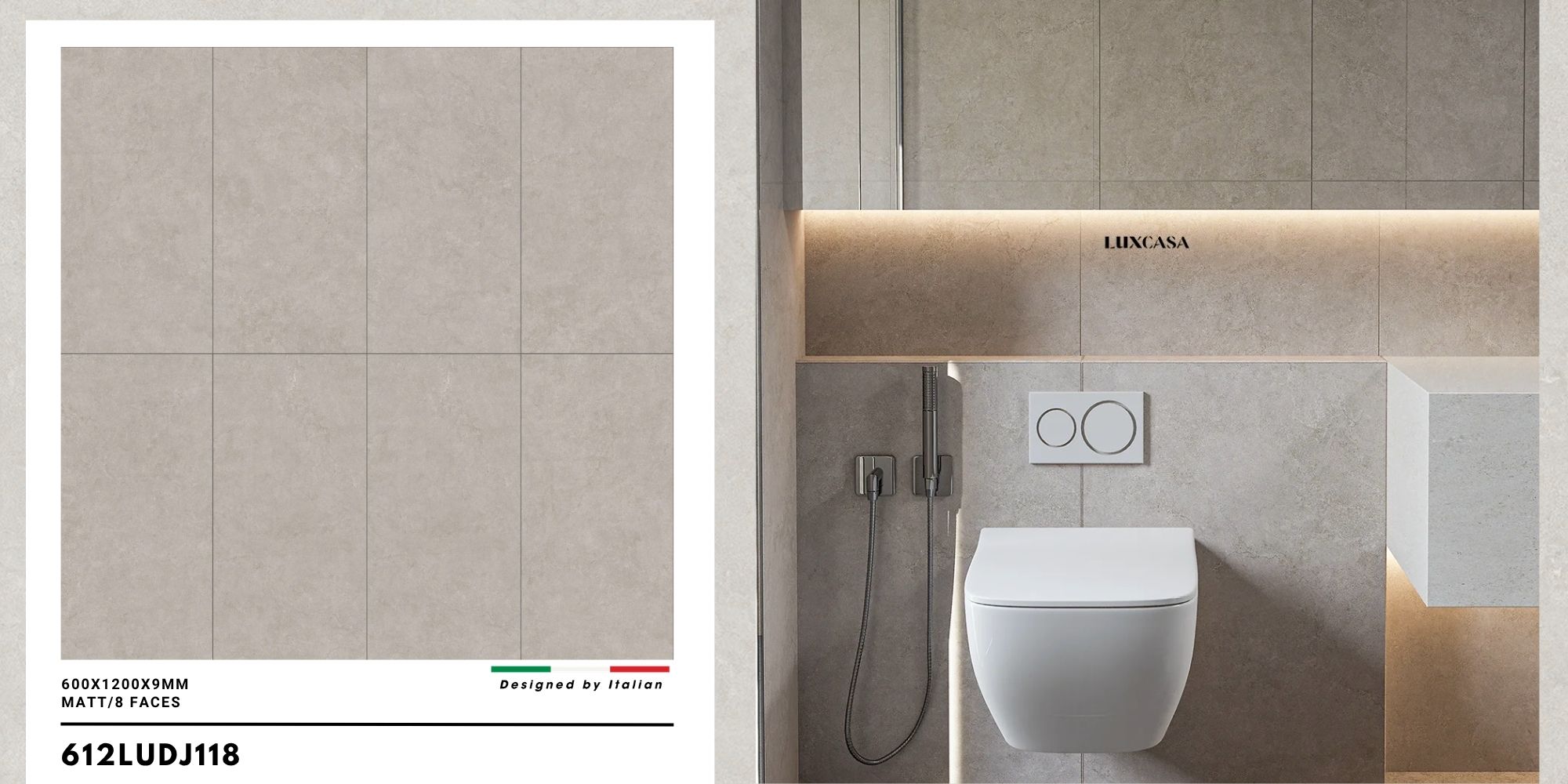 Mẫu gạch giả đá 60×120 612LUDJ118