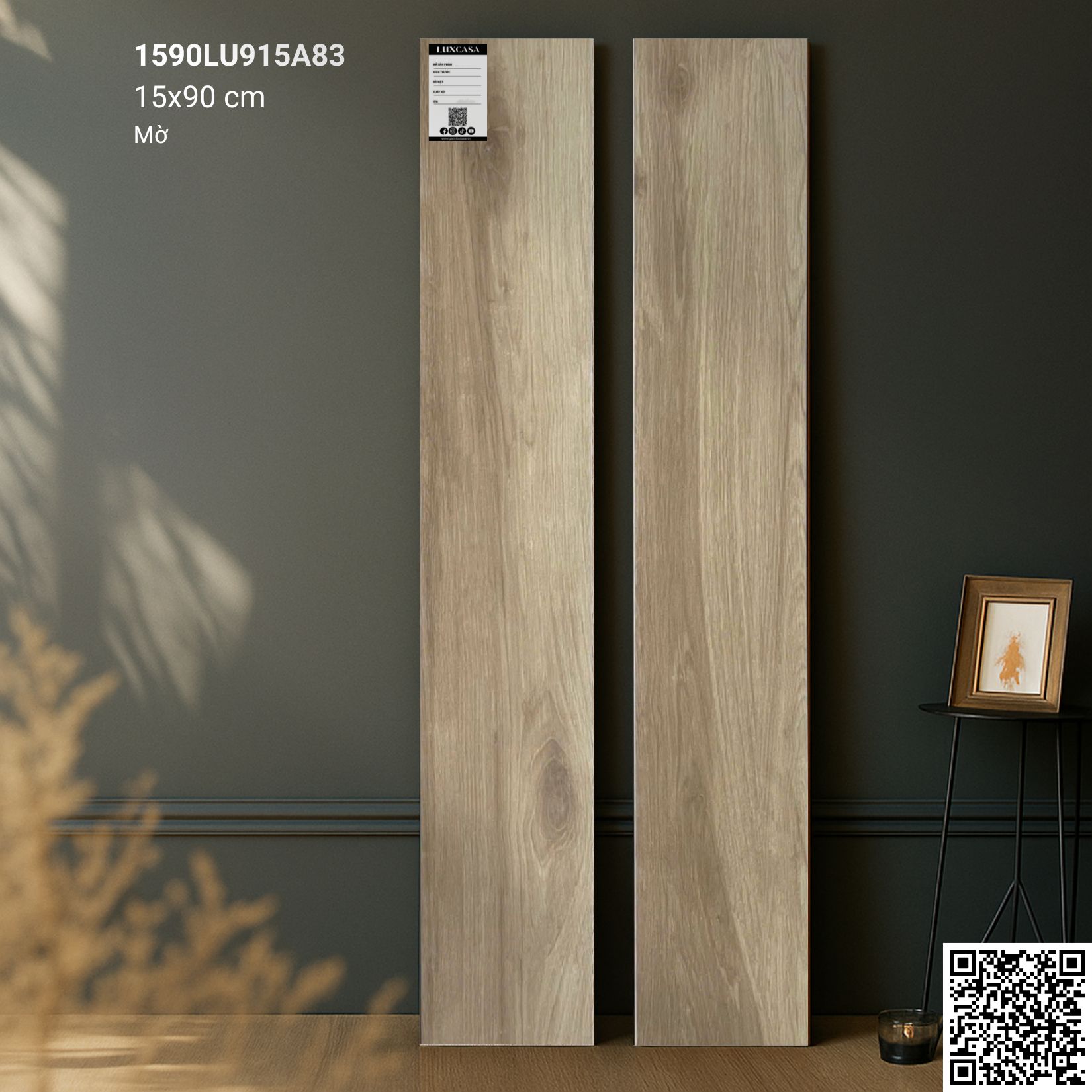 Gạch giả gỗ màu sáng 15X90 1590LU915A83