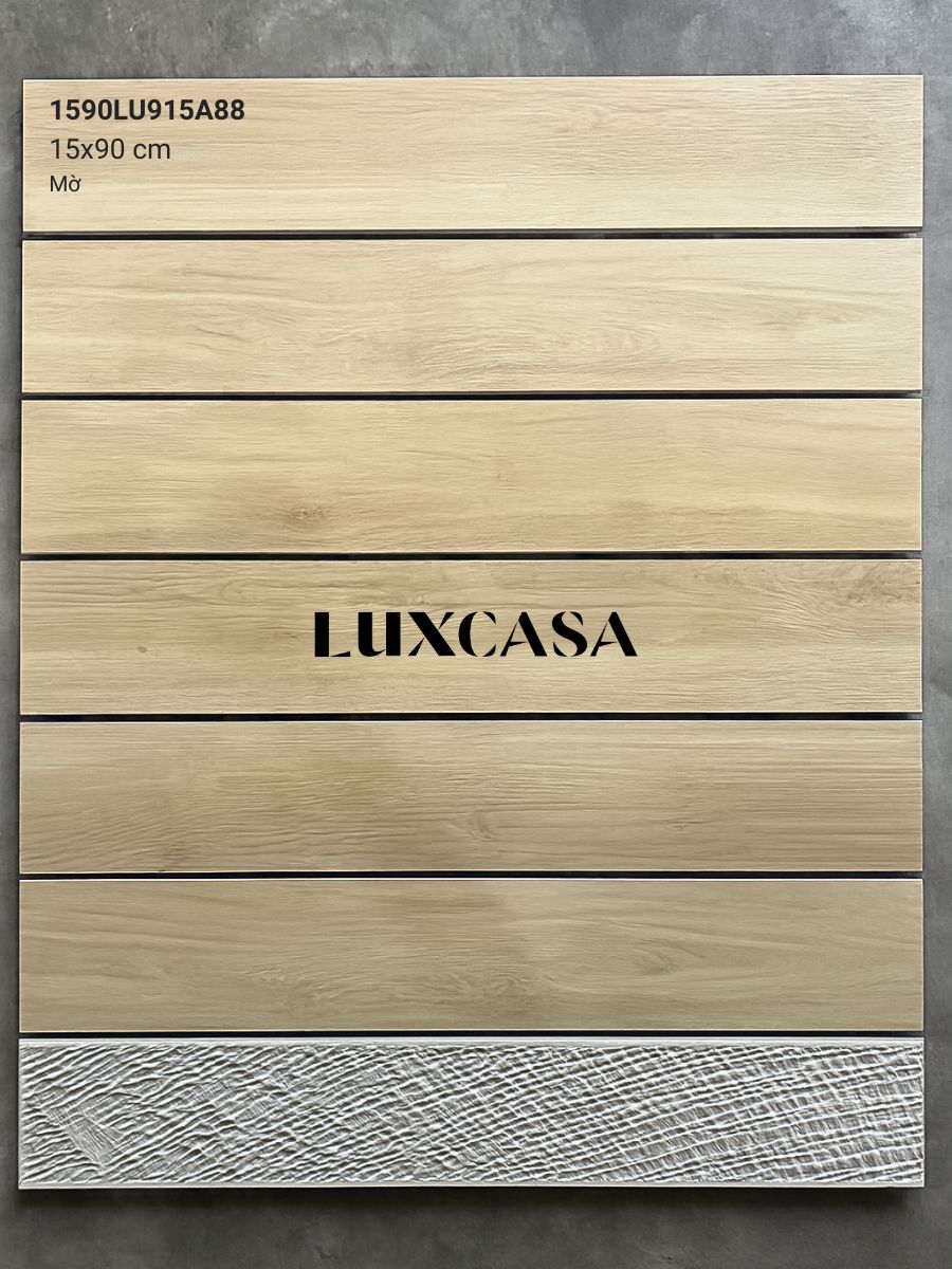 Gạch gỗ màu vàng 15X90 1590LU915A88