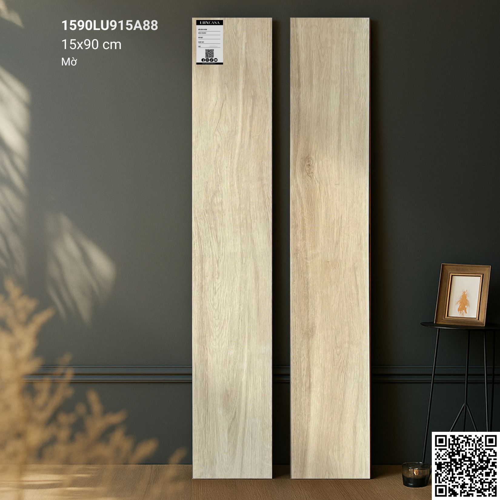 Gạch gỗ màu vàng 15X90 1590LU915A88