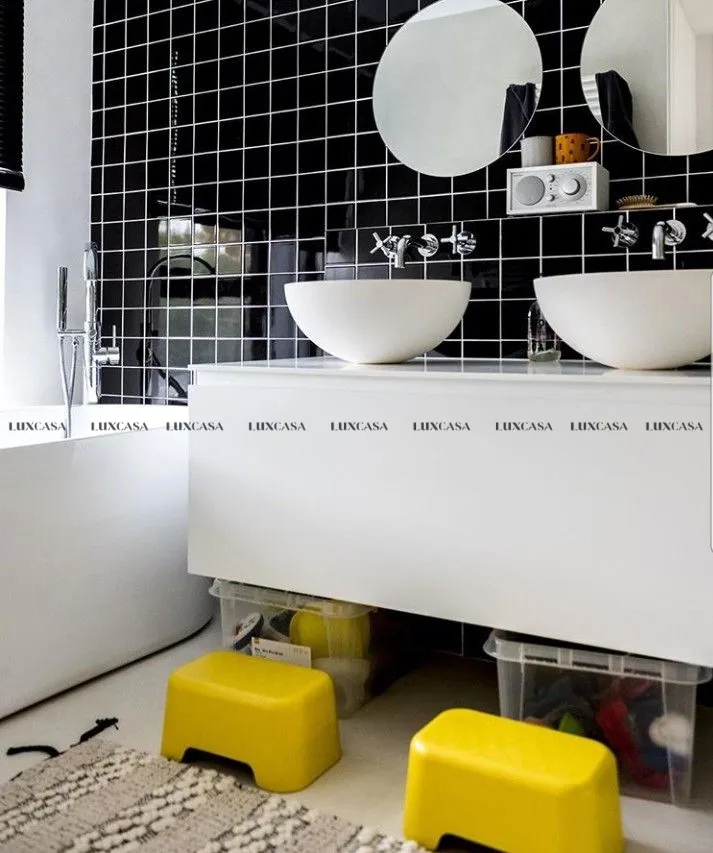 Gạch mosaic đen vuông Y48808