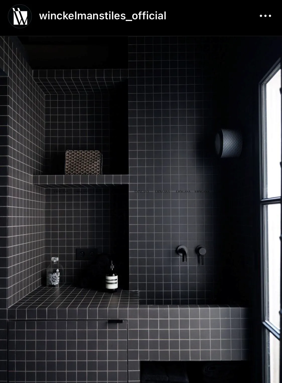 Gạch mosaic đen vuông Y48808