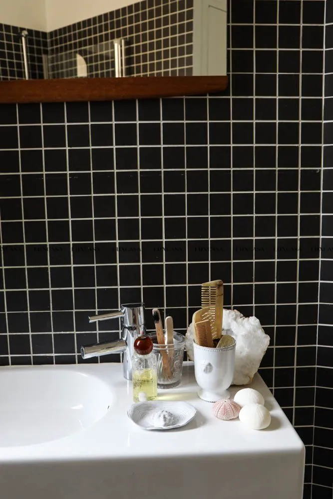 Gạch mosaic đen vuông Y48808