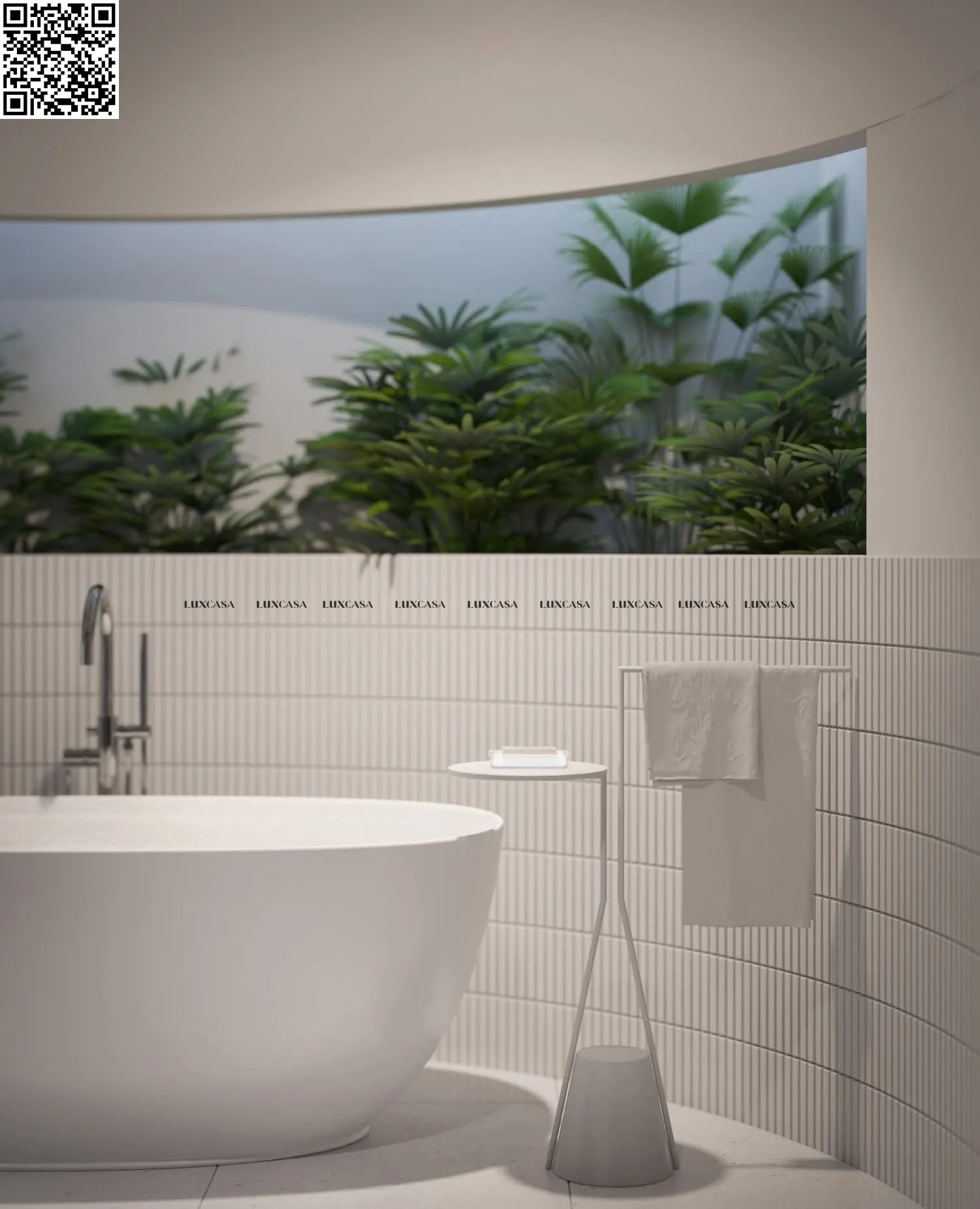 Gạch mosaic thẻ que trắng bóng