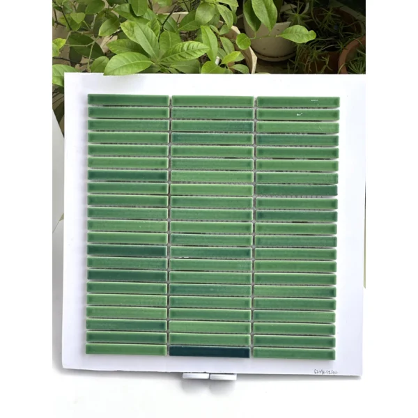 Gạch mosaic xanh non 3x21