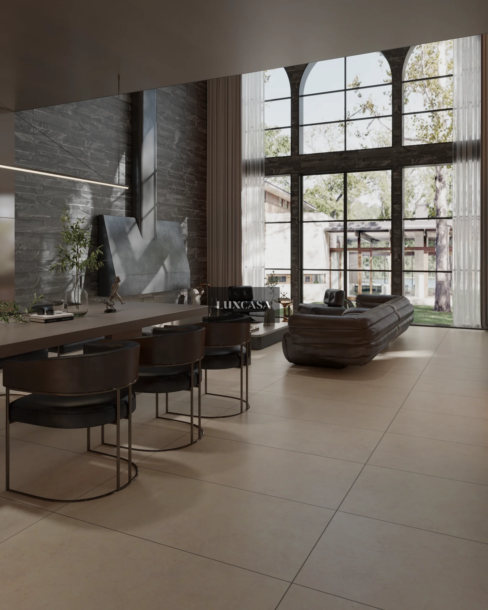 Mẫu gạch giả đá 60x120 612LUDJ118 lát phòng khách (2)