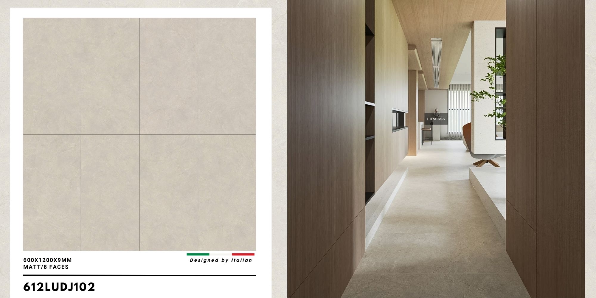 Mẫu gạch giả đá 60×120 612LUDJ102