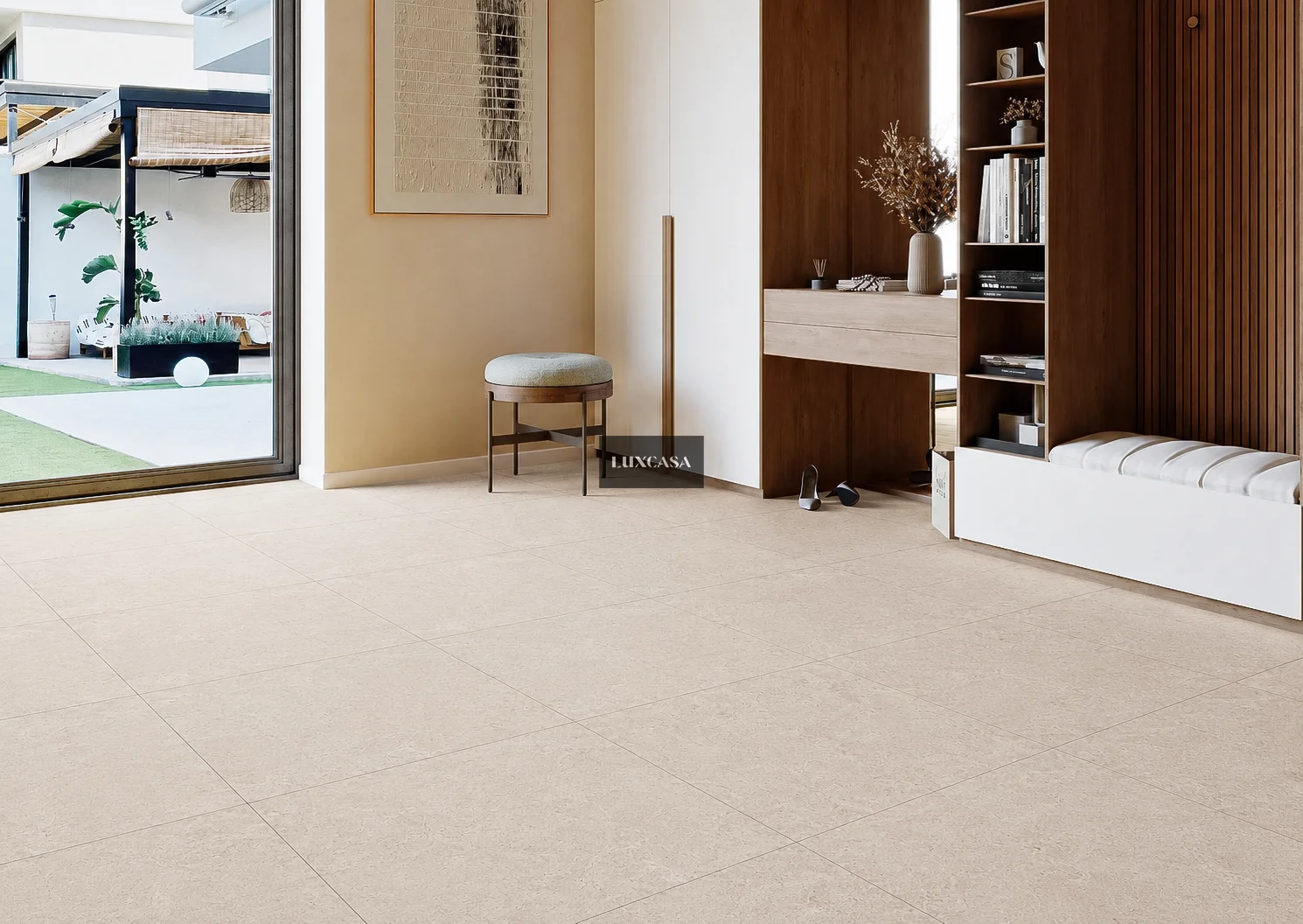 Mẫu gạch limestone 60x60 lát sàn 60LUM66001
