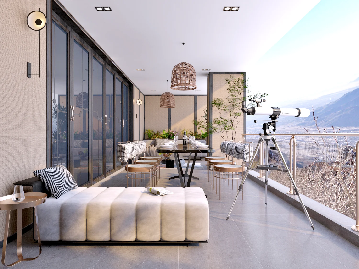 Mẫu gạch limestone lát ban công 60x60 60LUM66003