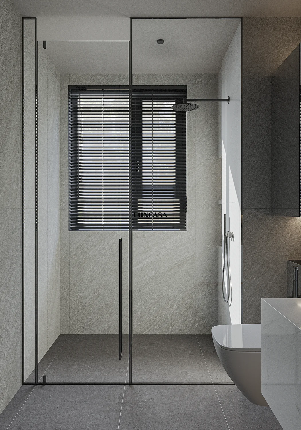 Mẫu gạch wc limestone 60×60 60LUM66003 với 612LU612N77