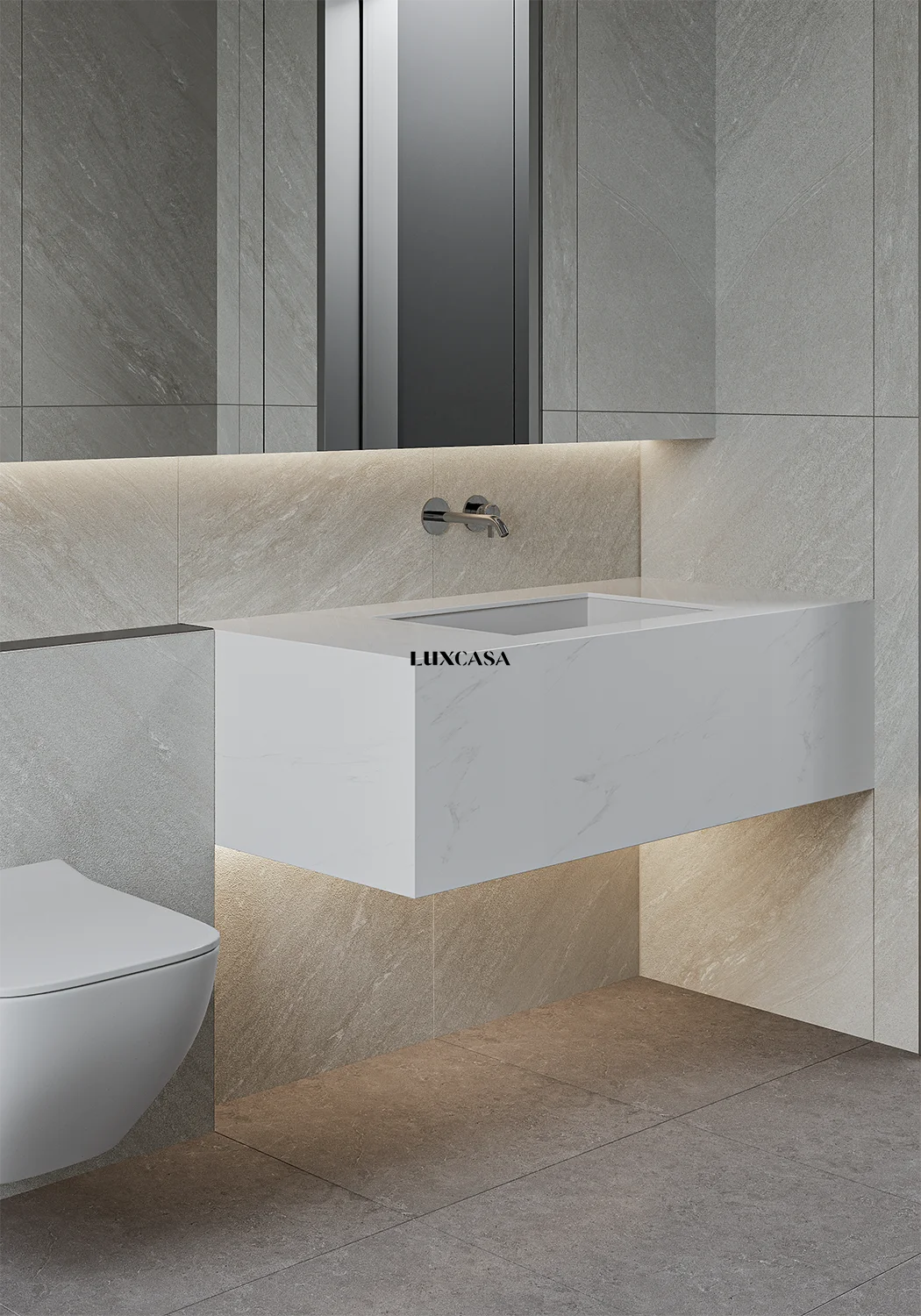 Mẫu gạch wc limestone 60×60 60LUM66003 với 612LU612N77