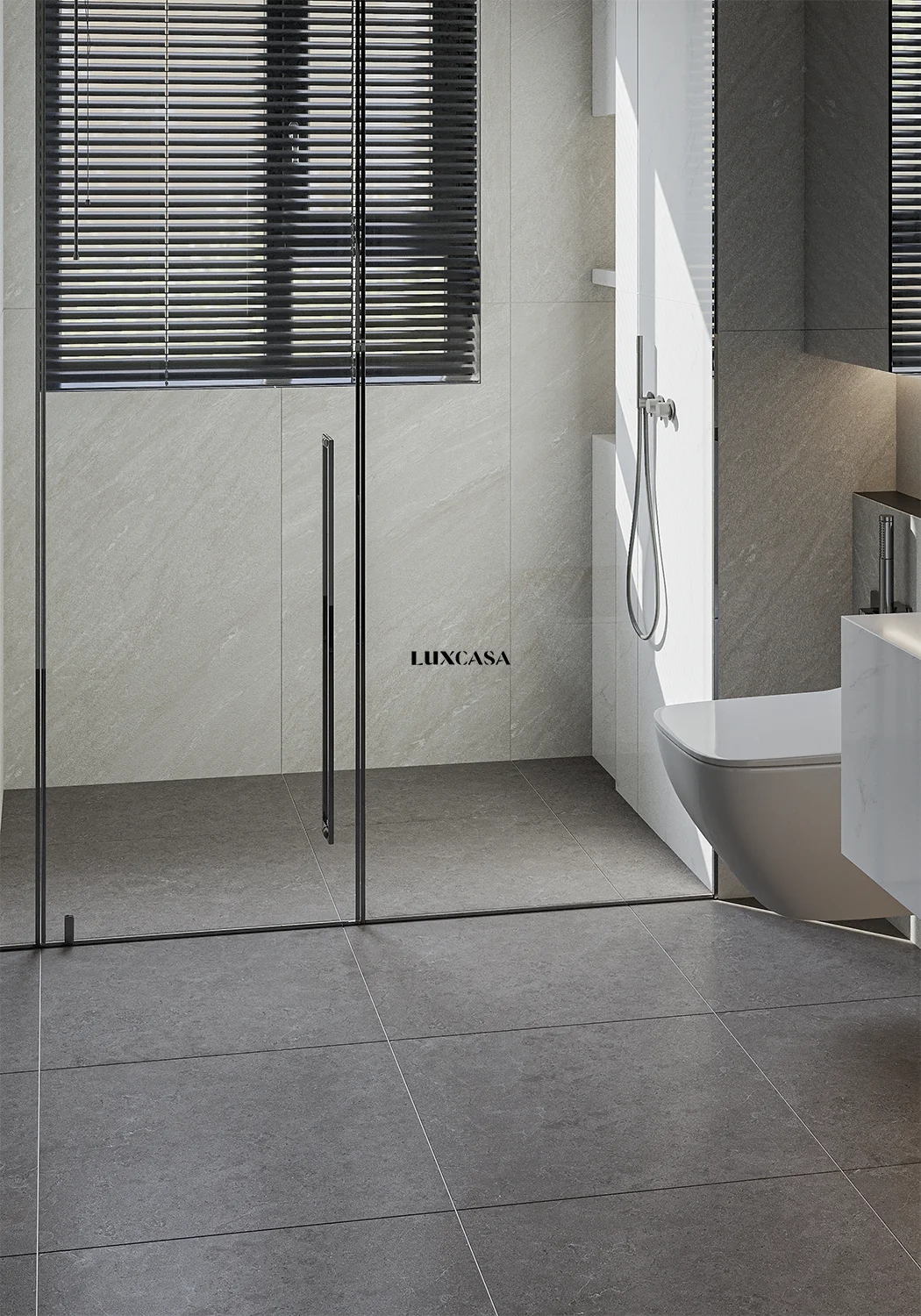 Mẫu gạch wc limestone 60×60 60LUM66003 với 612LU612N77