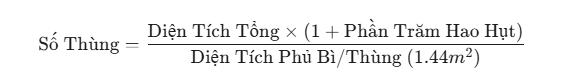 Tính Số Thùng Gạch Cần Thiết