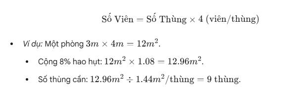 Tính Số Viên Gạch Cần Thiết