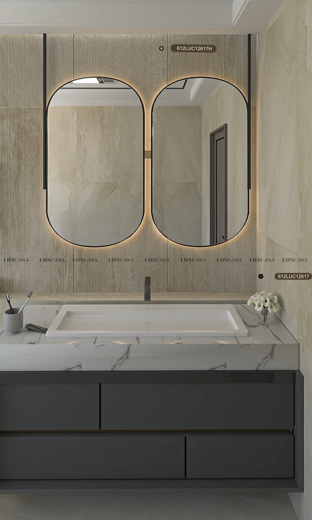 Gạch lát nhà vệ sinh 600x1200 612LU12617