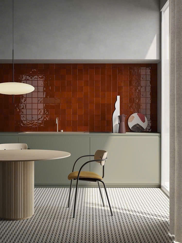 Gạch thẻ vuông 125x125 ốp bếp