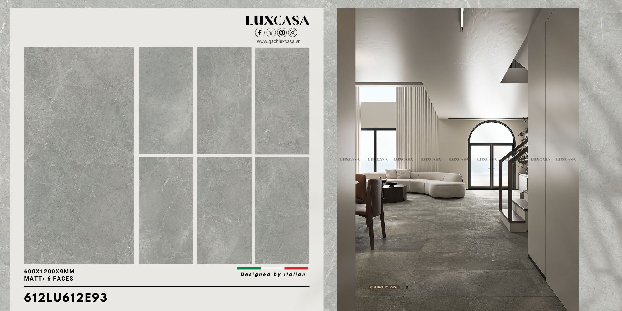 Gạch 600×1200 612LU612E93