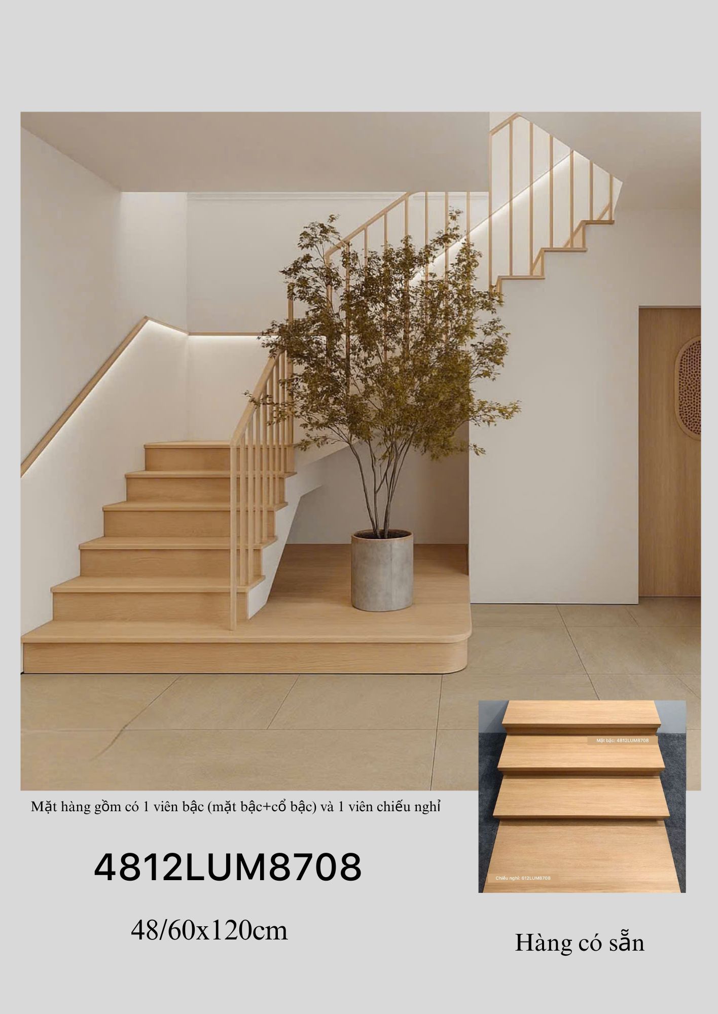 Gạch cầu thang chống trơn 4812LUM8708
