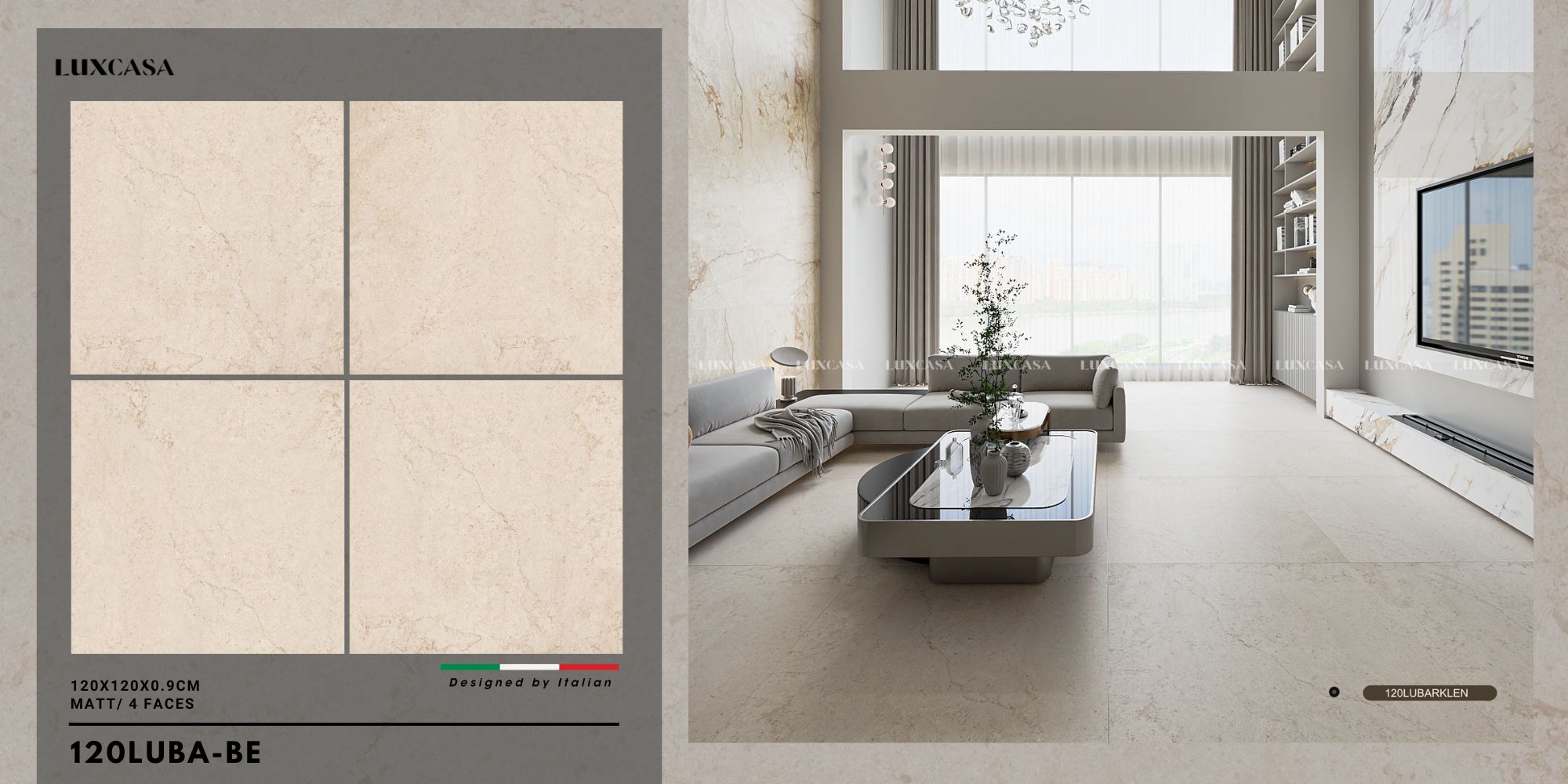Gạch lát 1200X1200 120LUBA-BE