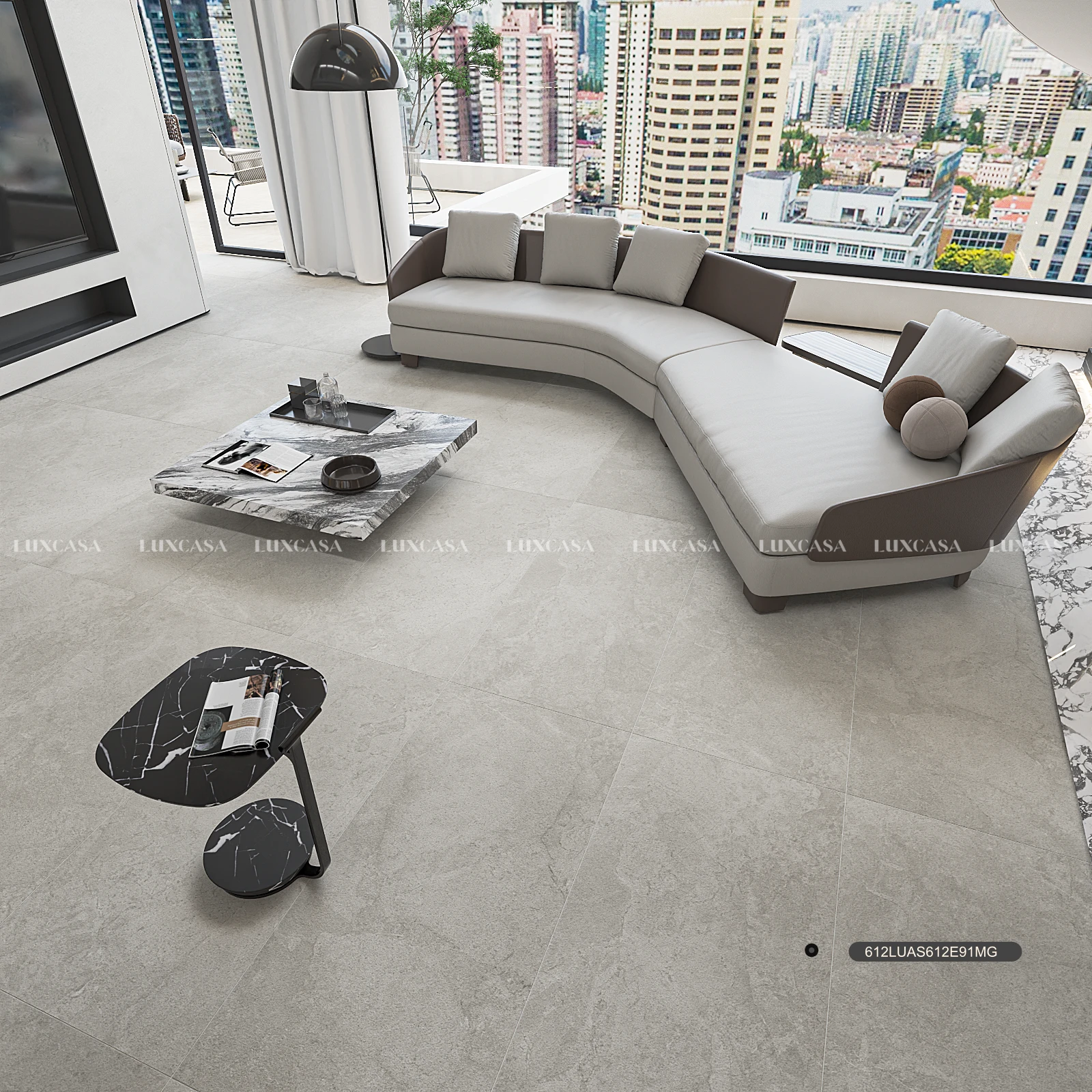Gạch lát nền phòng khách 600x1200 612LUAS612E91MG