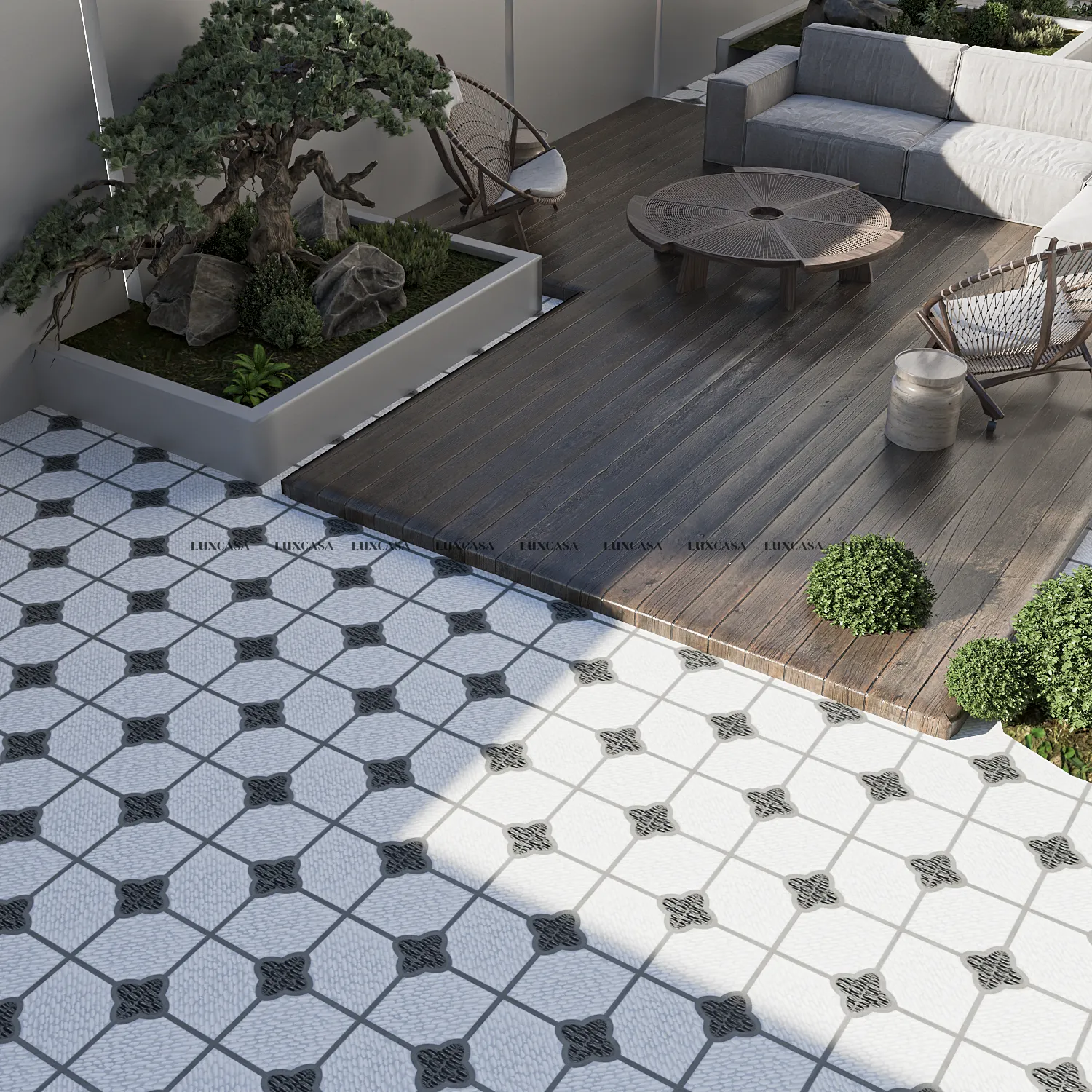 Gạch sân 60x60 60LUHB629-12