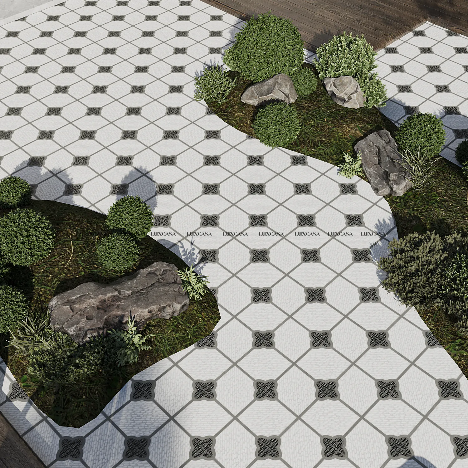 Gạch sân 60x60 60LUHB629-12