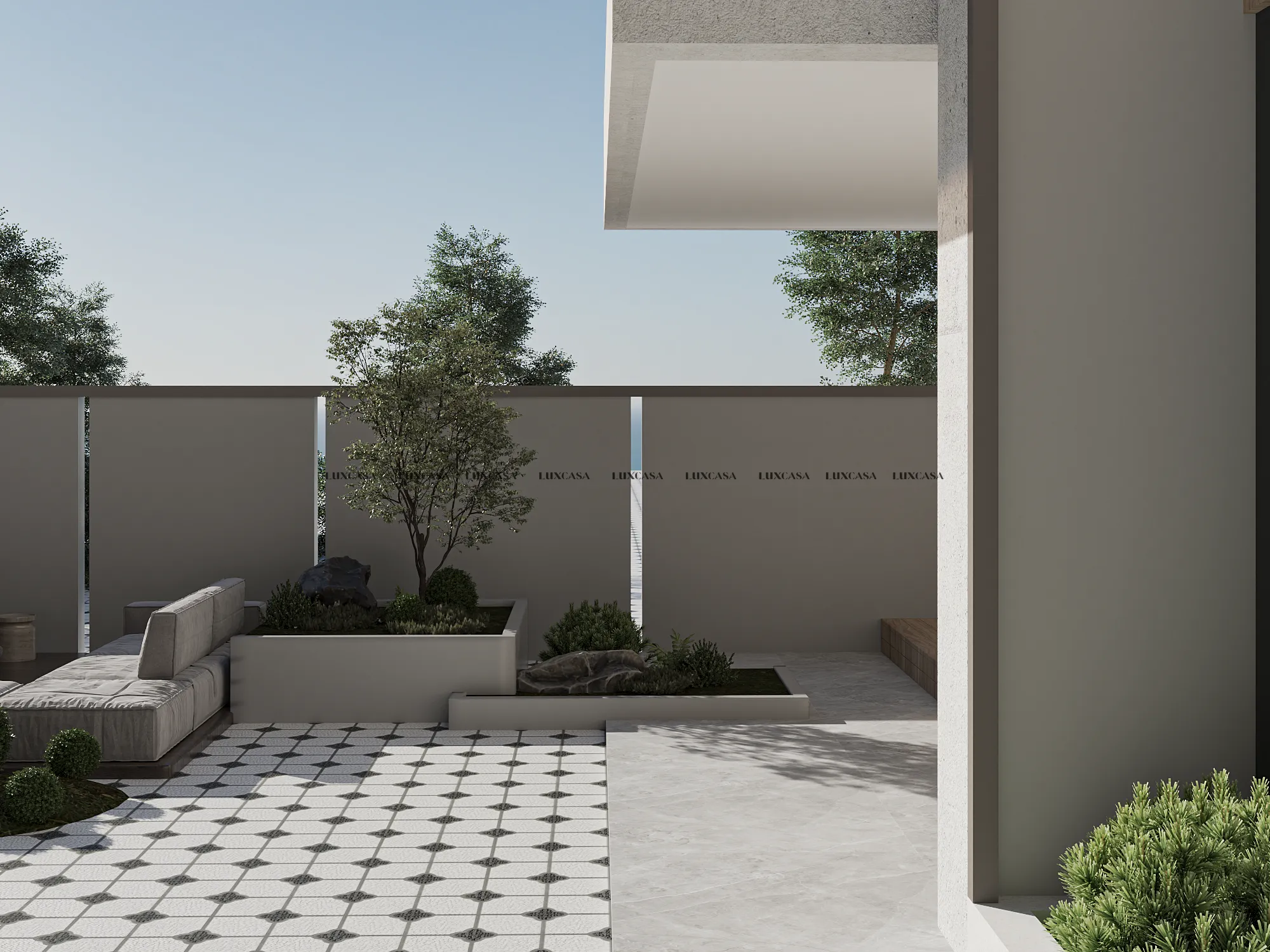 Gạch sân 60x60 60LUHB629-12