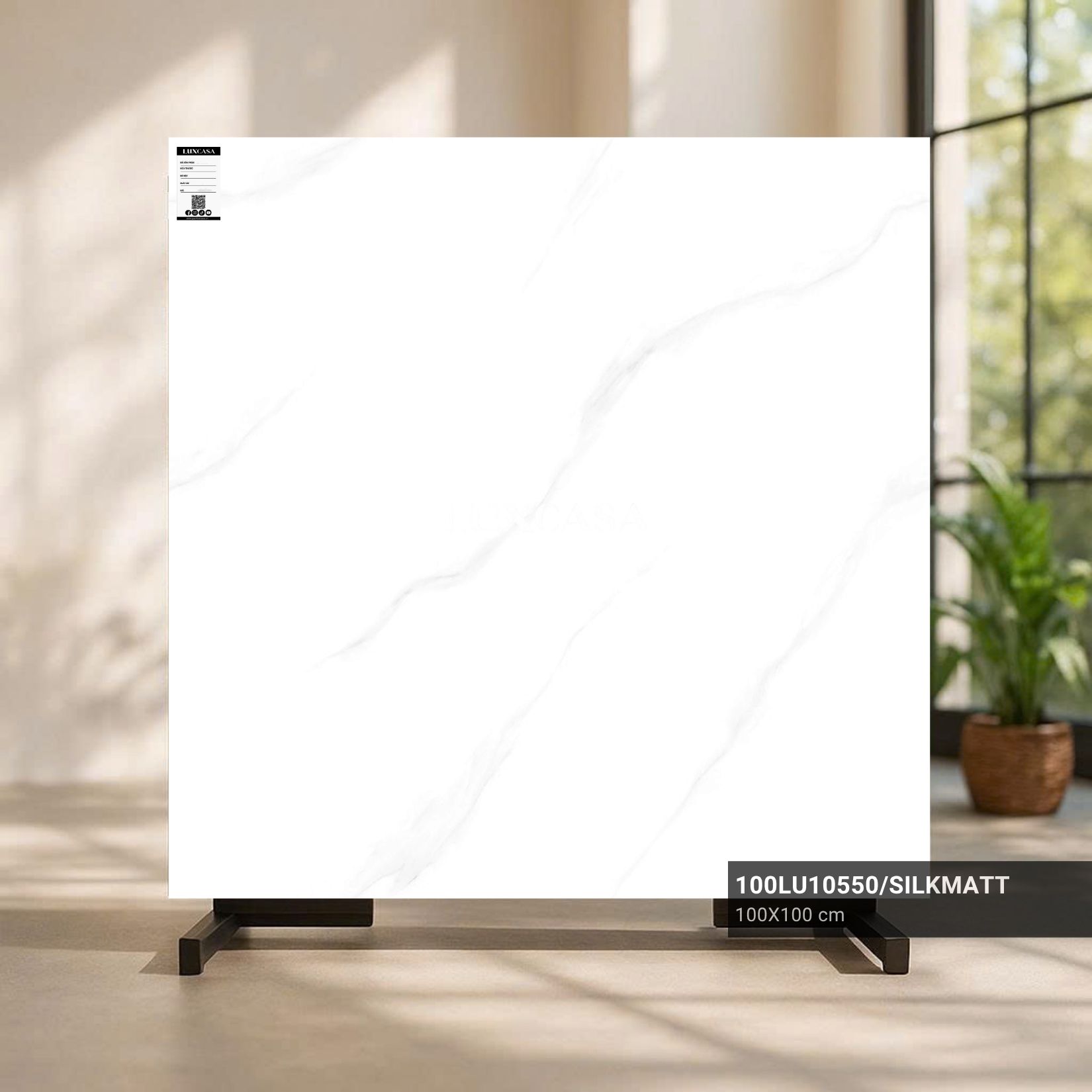 Gạch trắng vân mây 1000x1000 100LU10550