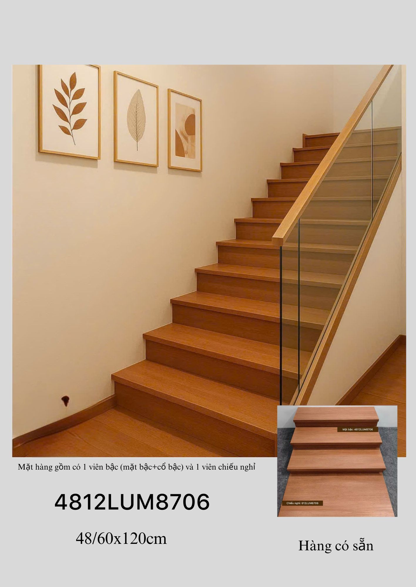 Gạch vân gỗ cầu thang 4812LUM8706