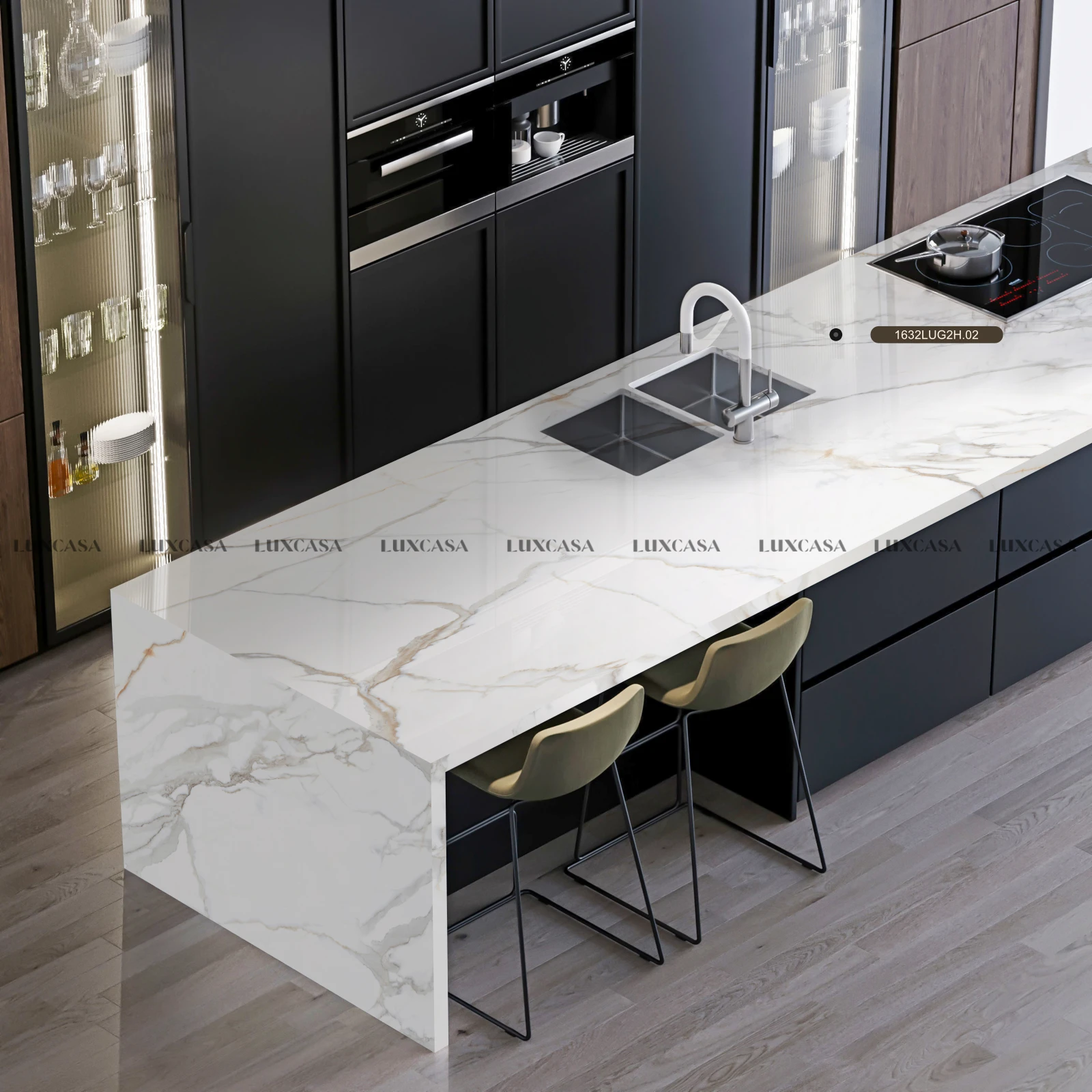 Đá nung kết làm bàn bếp 160X320X1.5 1632LUG2H (4)