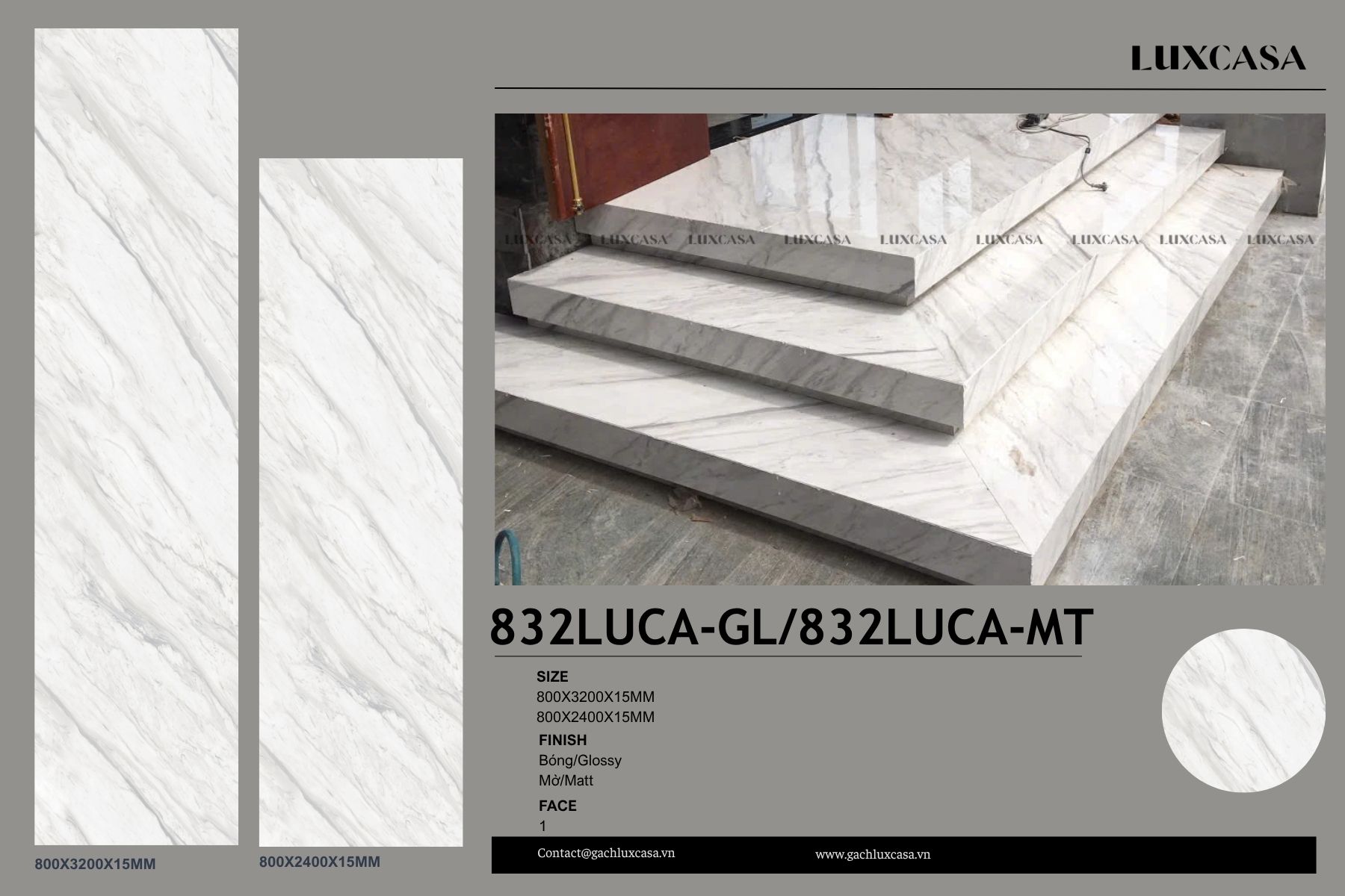 Đá nung kết 80×320 832LUCA-GL