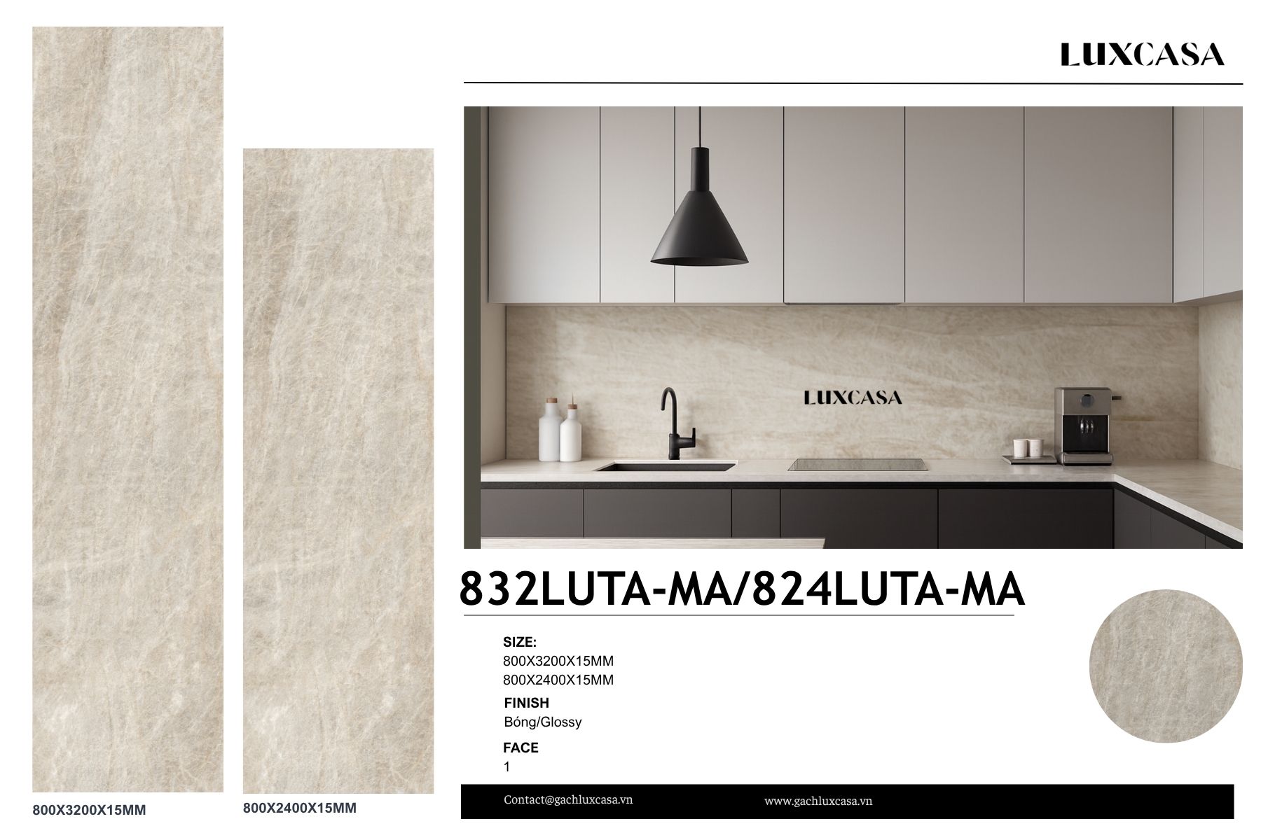 Đá nung kết 80×320 832LUTA-MA