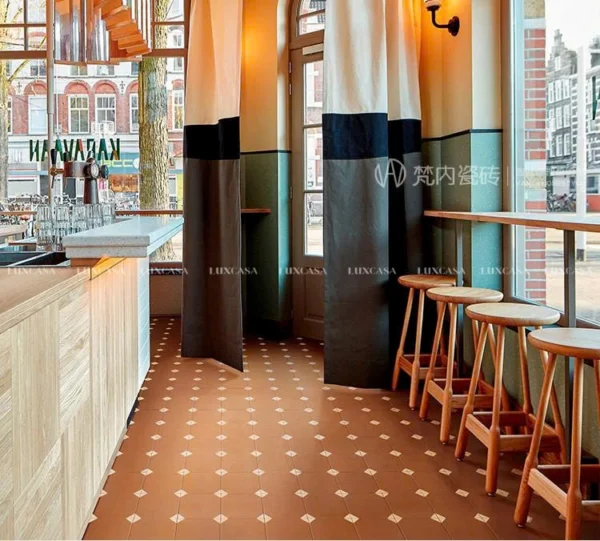 GẠCH BÔNG 300X300 ĐỎ CỔ ĐIỂN