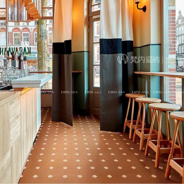 GẠCH BÔNG 300X300 ĐỎ CỔ ĐIỂN