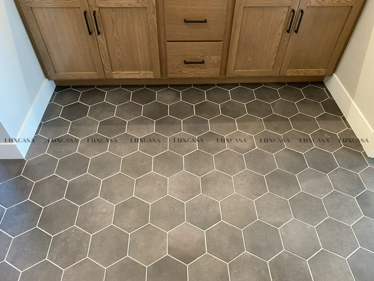 Gạch lục giác xi măng xám lát sàn nhà 200X230 20LU3644 (2)